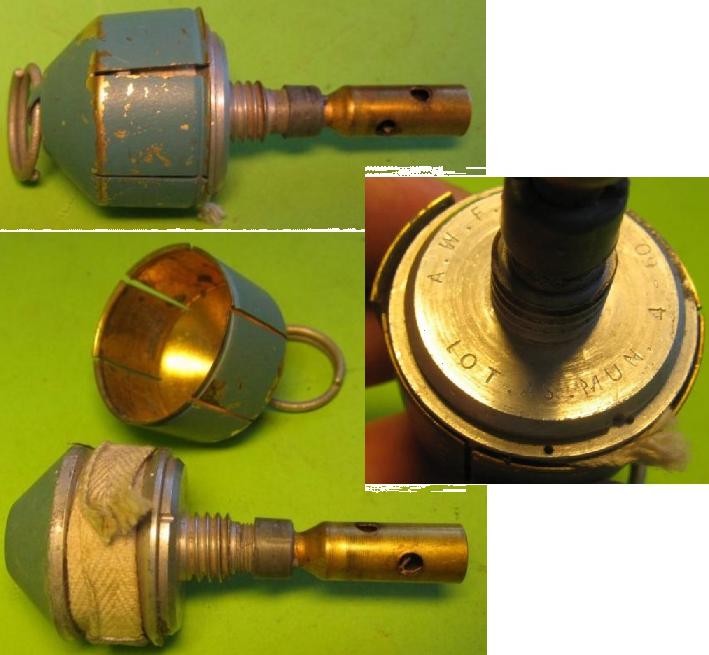 Belgian Hand grenade Fuze - Click Image to Close